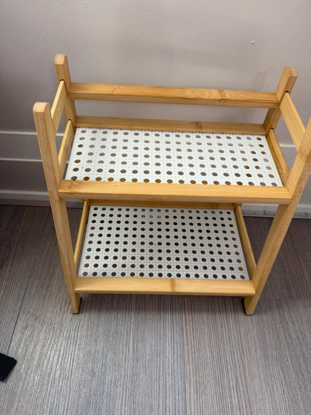 Wooden 2-Tier Shelf Unit