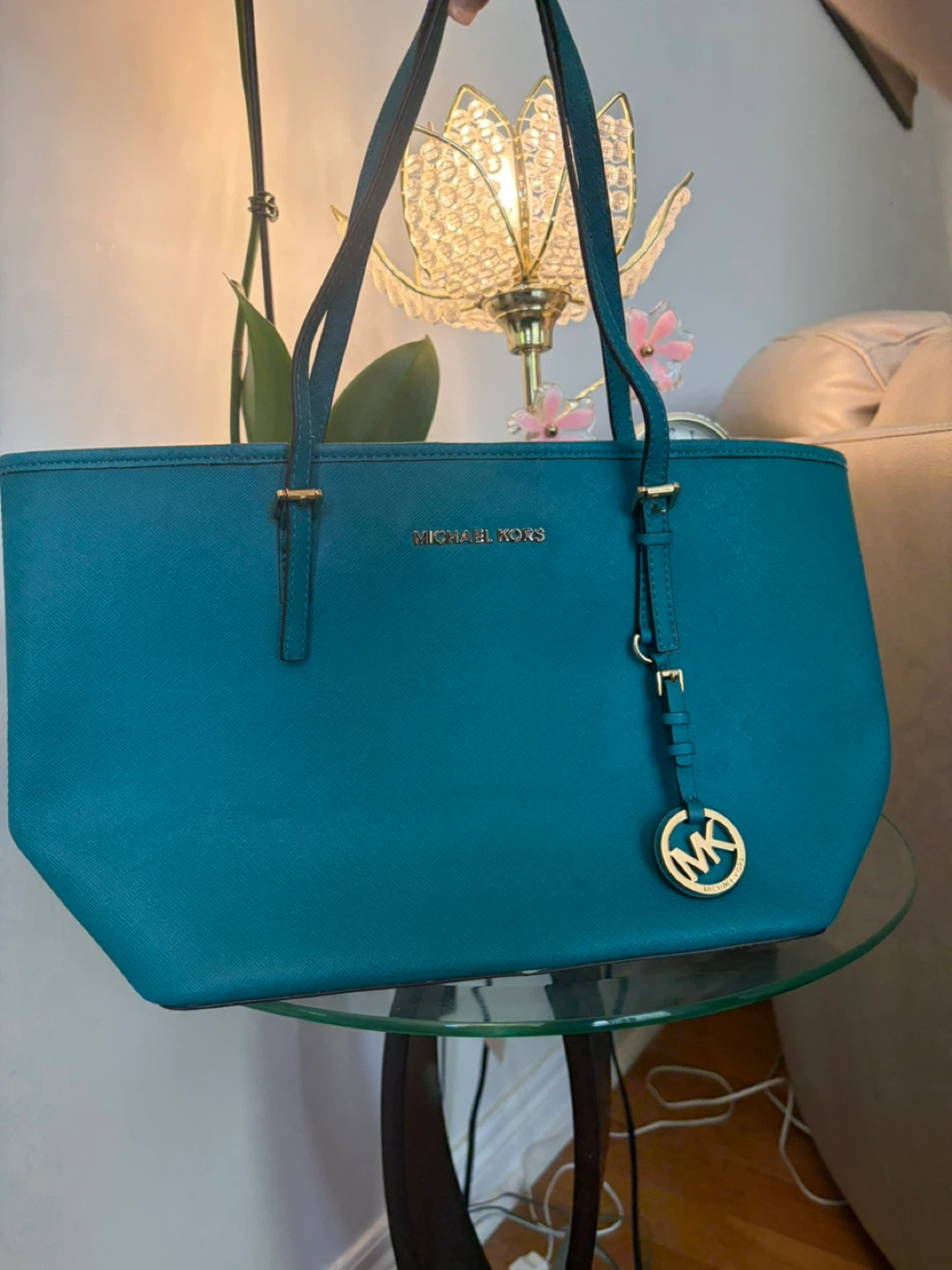 Michael Kors Turquoise Tote Bag