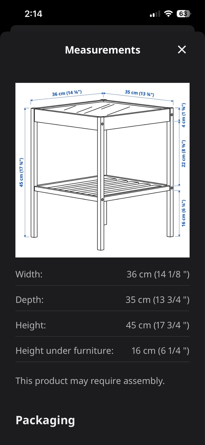IKEA Bamboo and Glass Side Table - photo 3