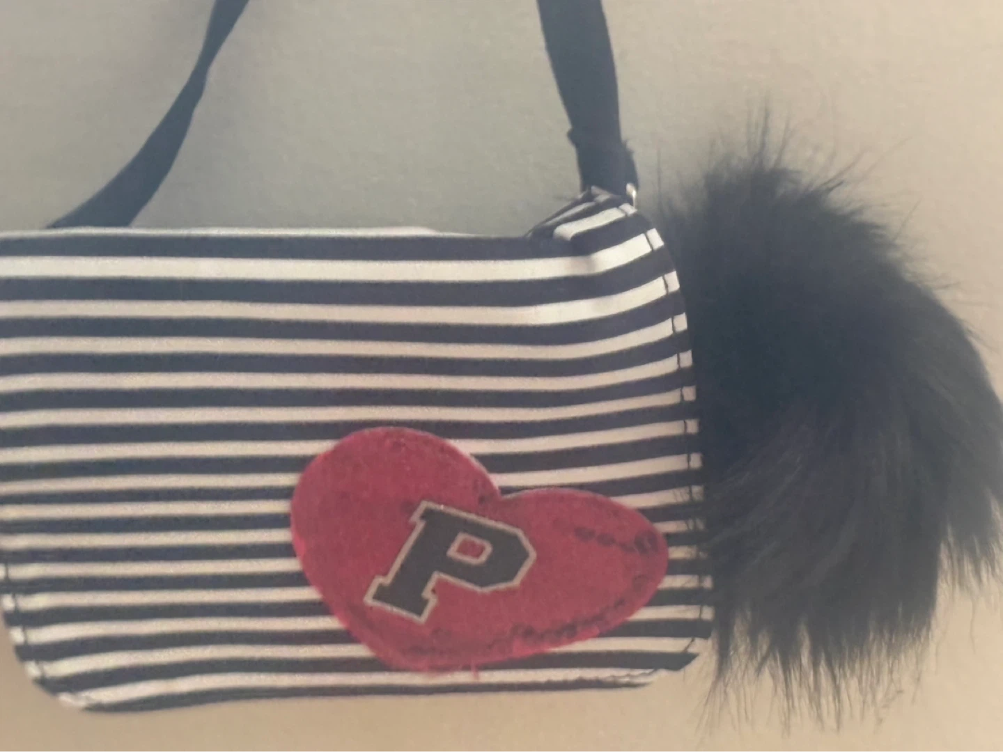 Justice Girls Striped Heart Crossbody Bag - photo 5