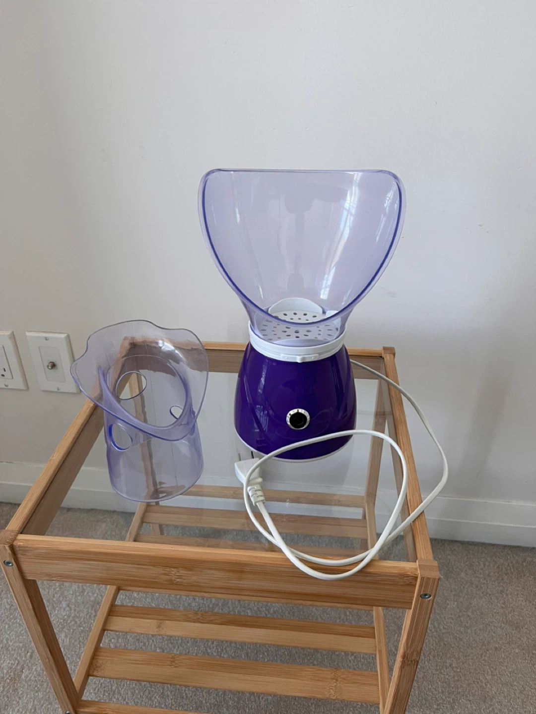 Purple Facial Steamer with 2 Attachments