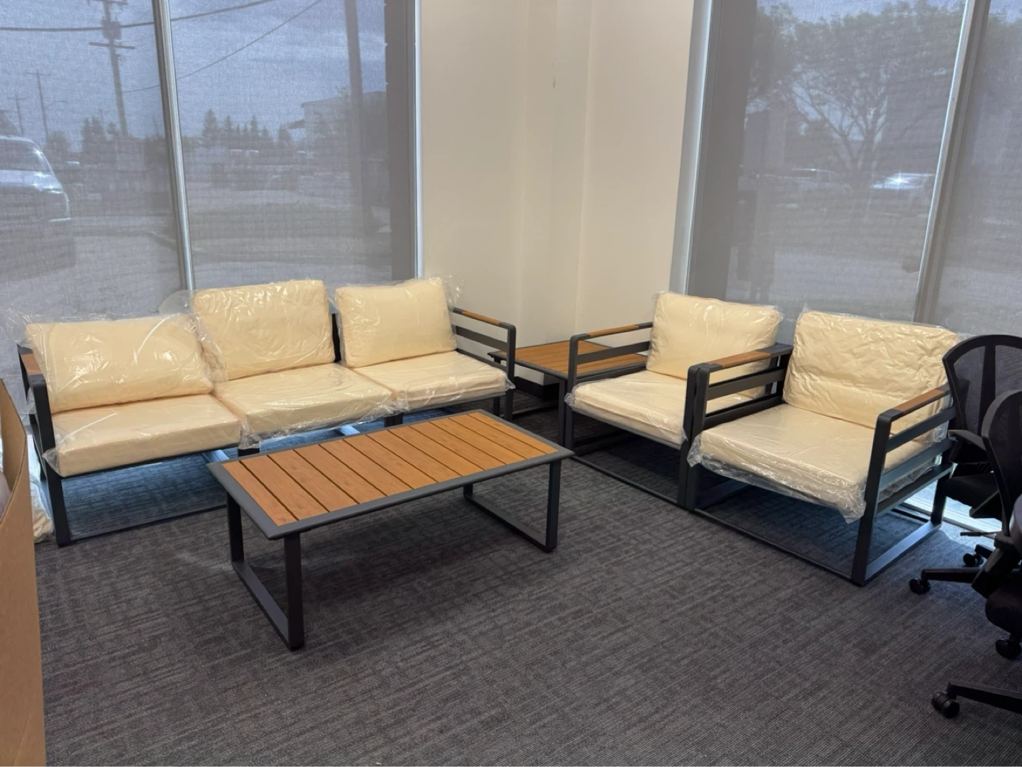 Outdoor Sofa, Coffee Table, and Chairs Set