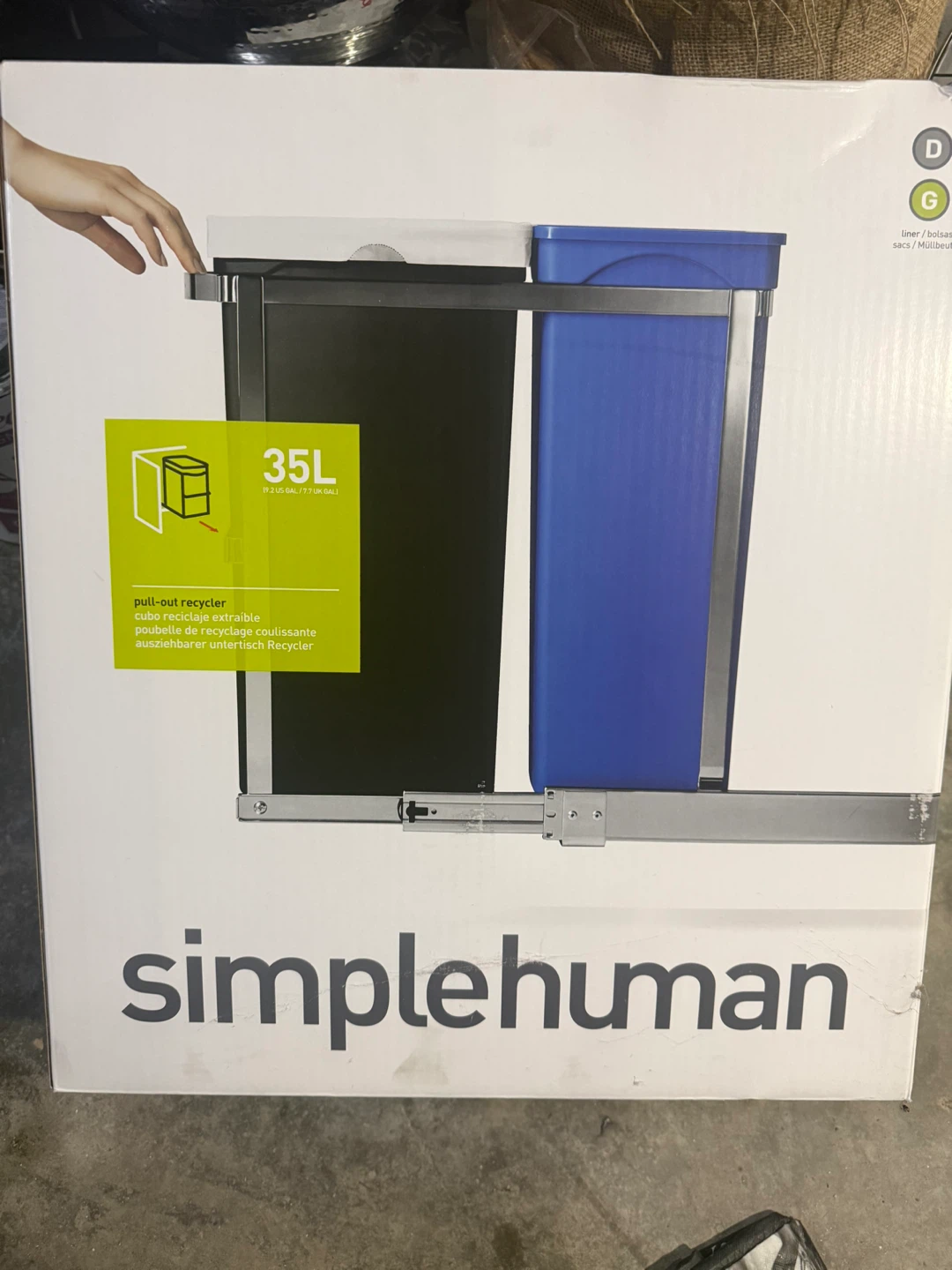simplehuman Under Counter Pull-Out Can 35L Recycler - photo 2