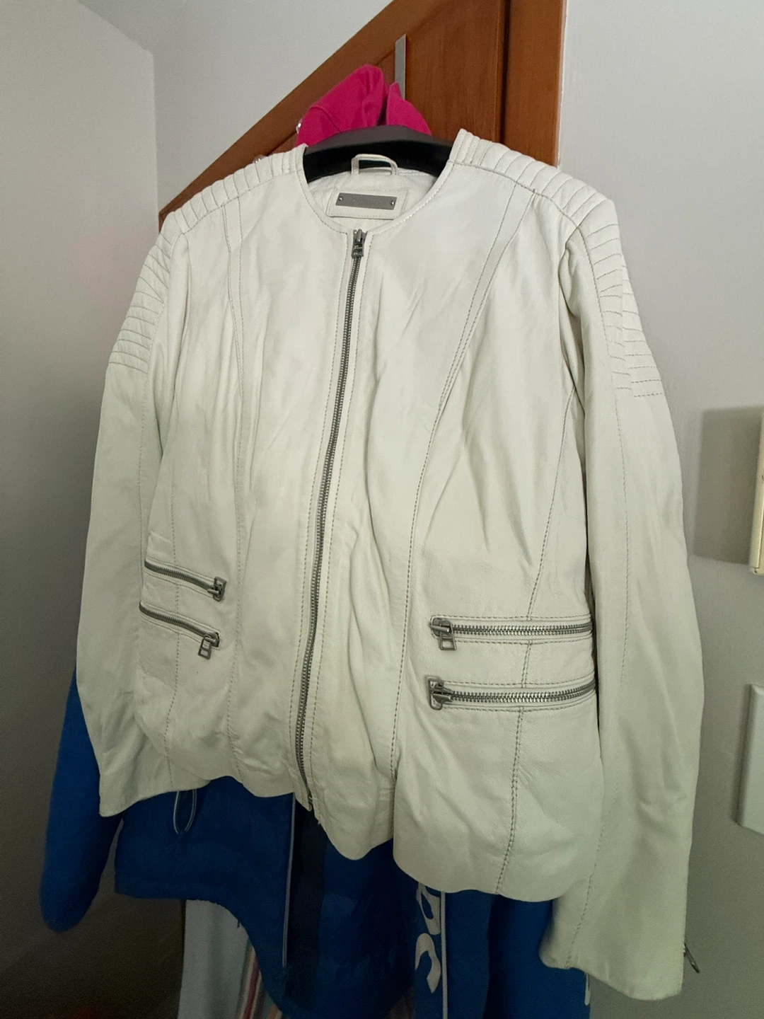 White Leather Jacket - photo 3