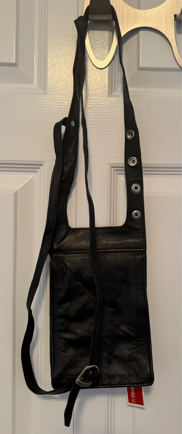 Phoenix Leather Black Crossbody Bag - photo 3