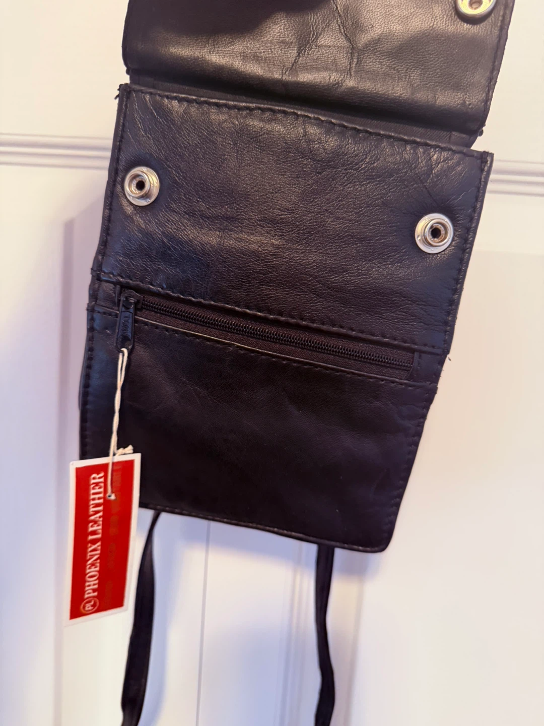 Phoenix Leather Black Crossbody Bag - photo 5