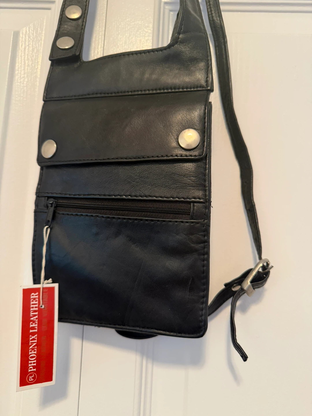 Phoenix Leather Black Crossbody Bag - photo 2
