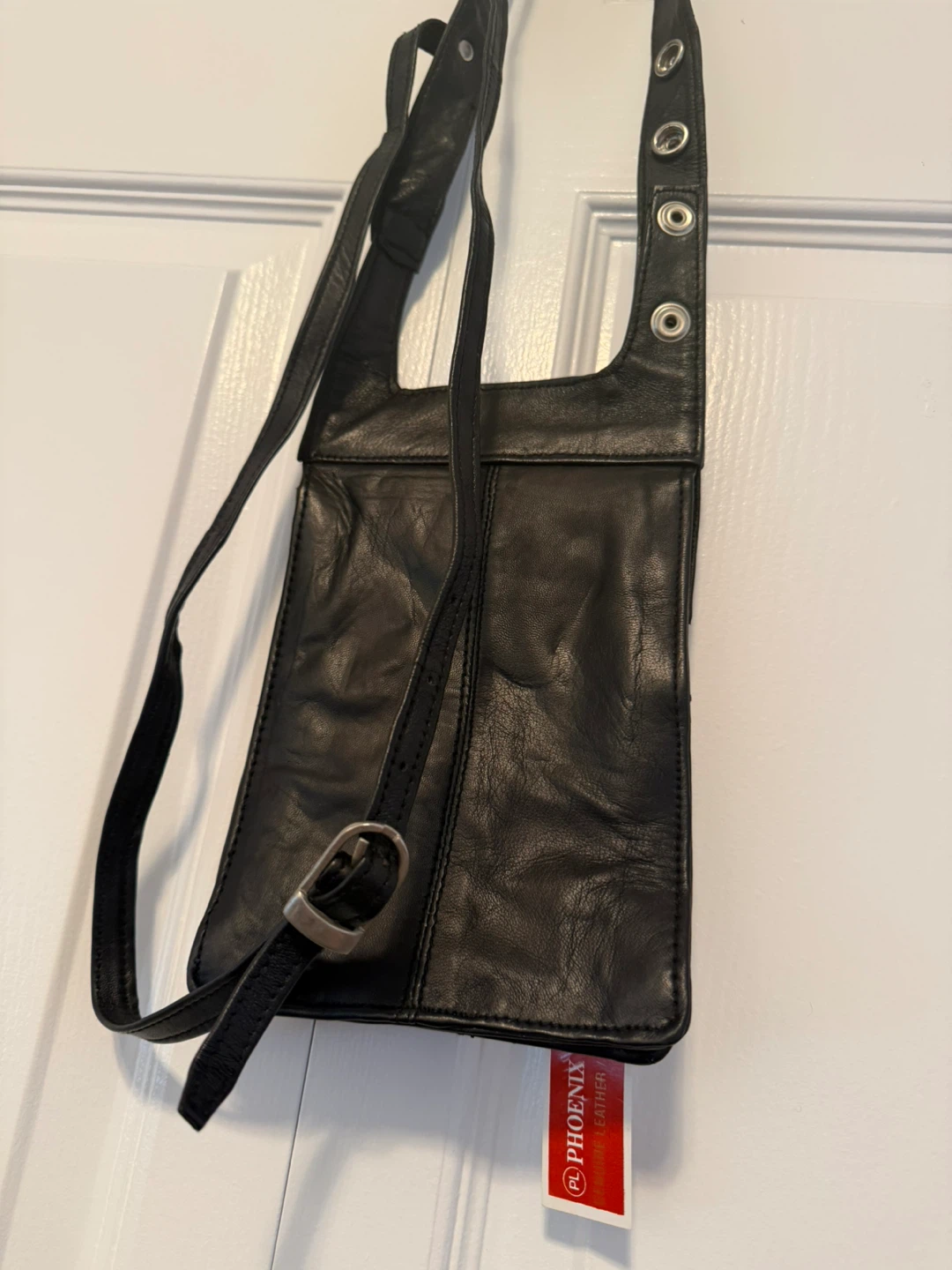 Phoenix Leather Black Crossbody Bag - photo 4