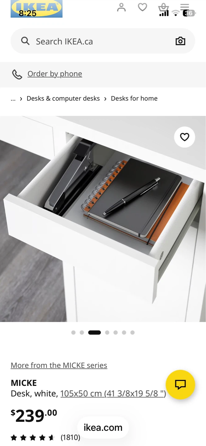 IKEA MICKE Desk - White - photo 5