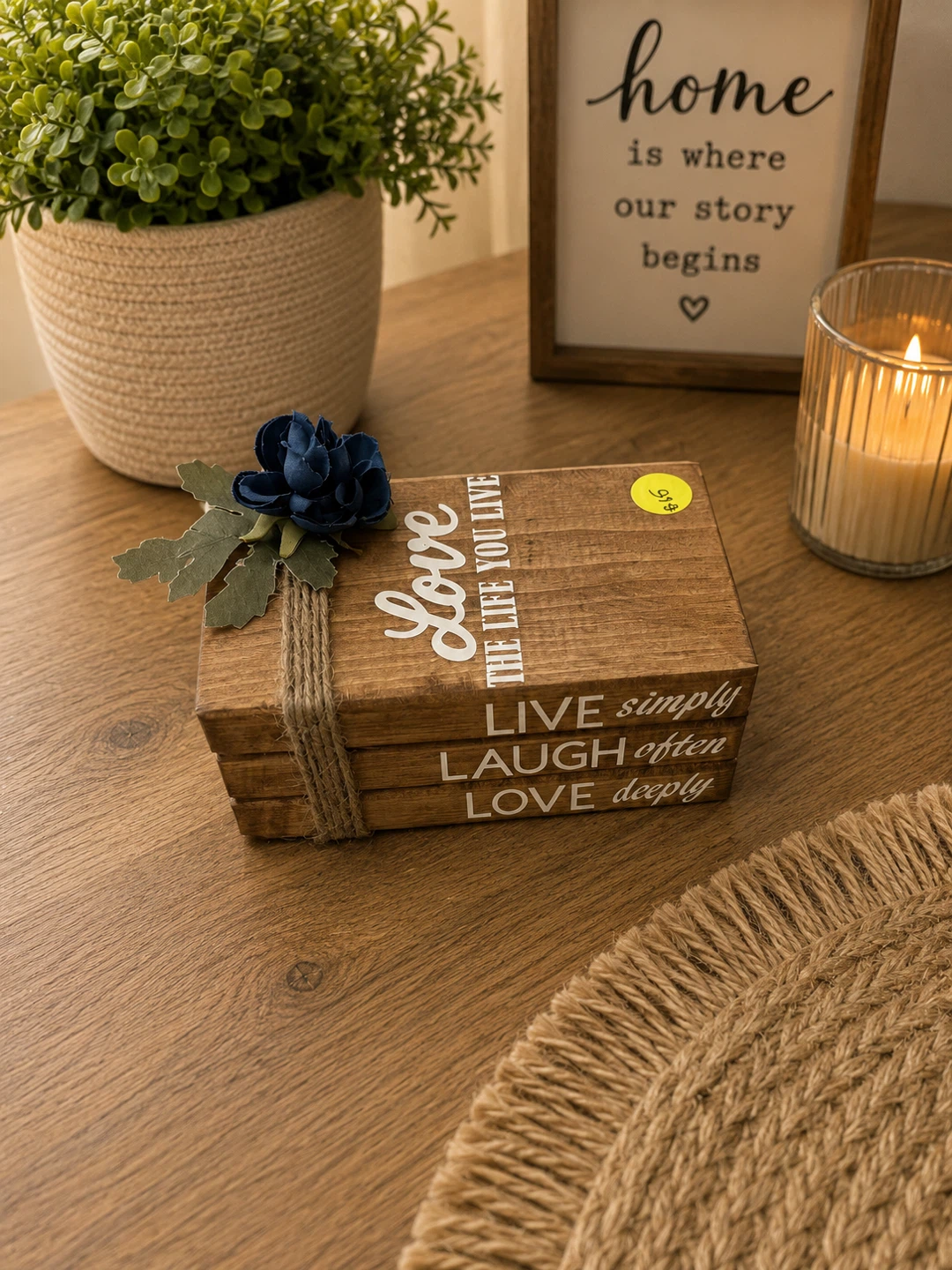 Decorative Stacked Books Sign - photo 2