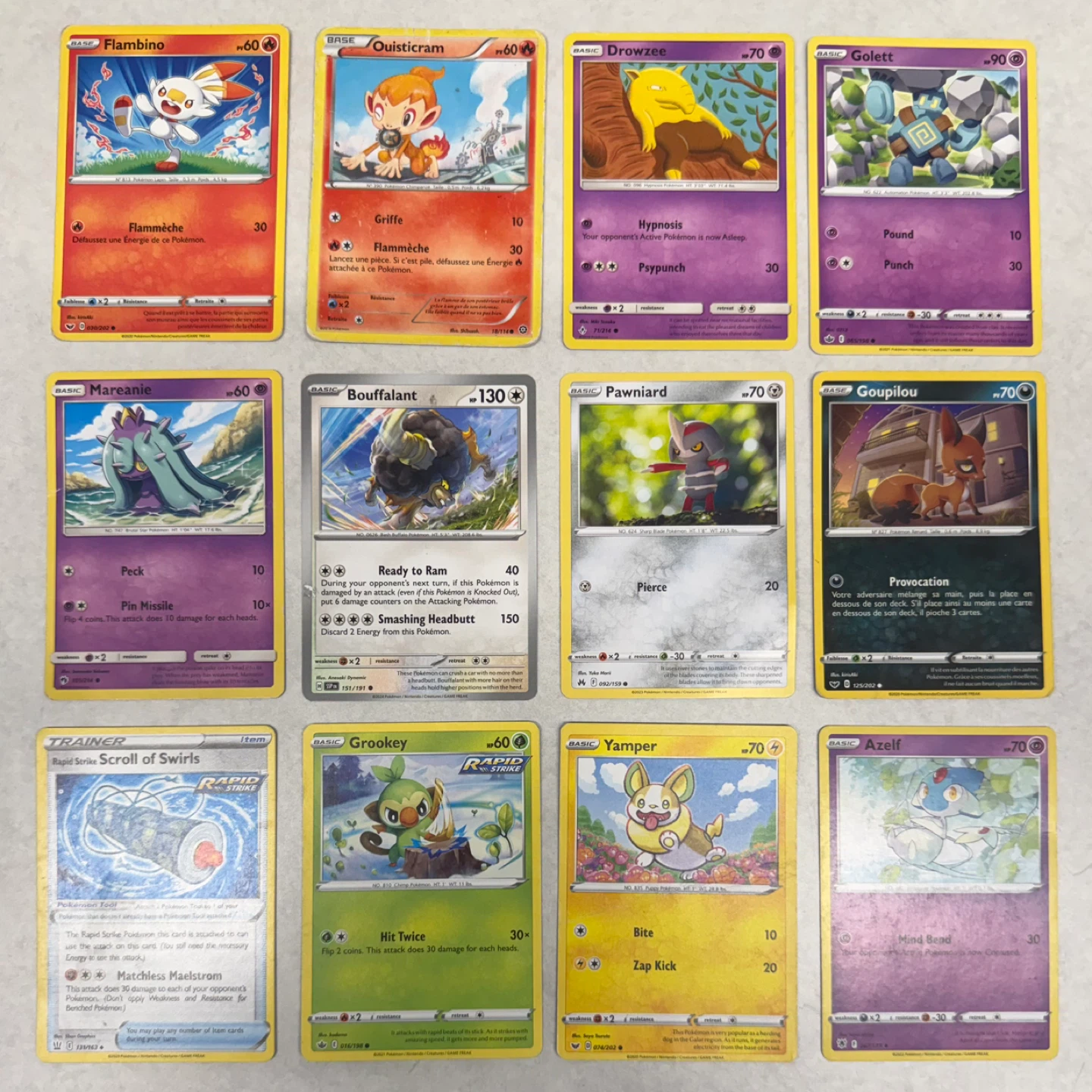 Assorted 36 Pcs Played / Used Pokémon Trading Cards