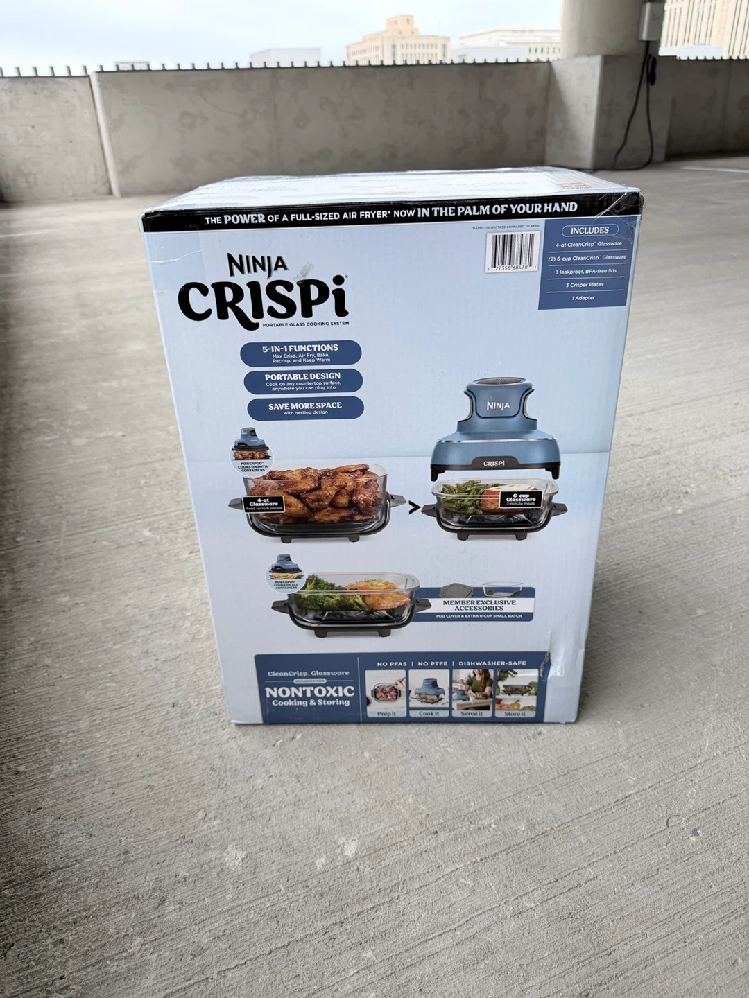 Ninja Crispi Air Fryer-Portable Glass Cooking System