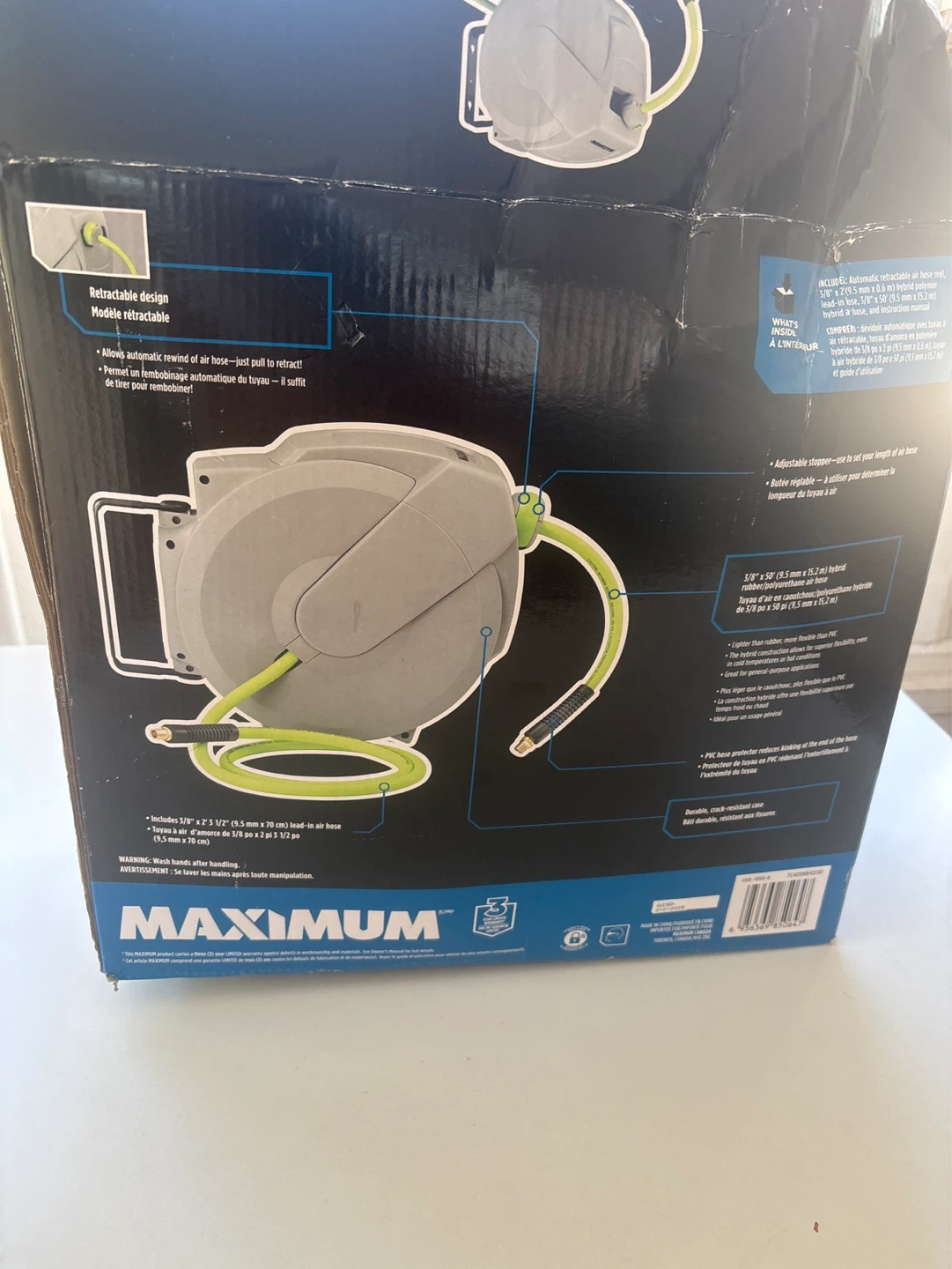MAXIMUM Automatic Air Hose Reel with Hybrid Hose - photo 2