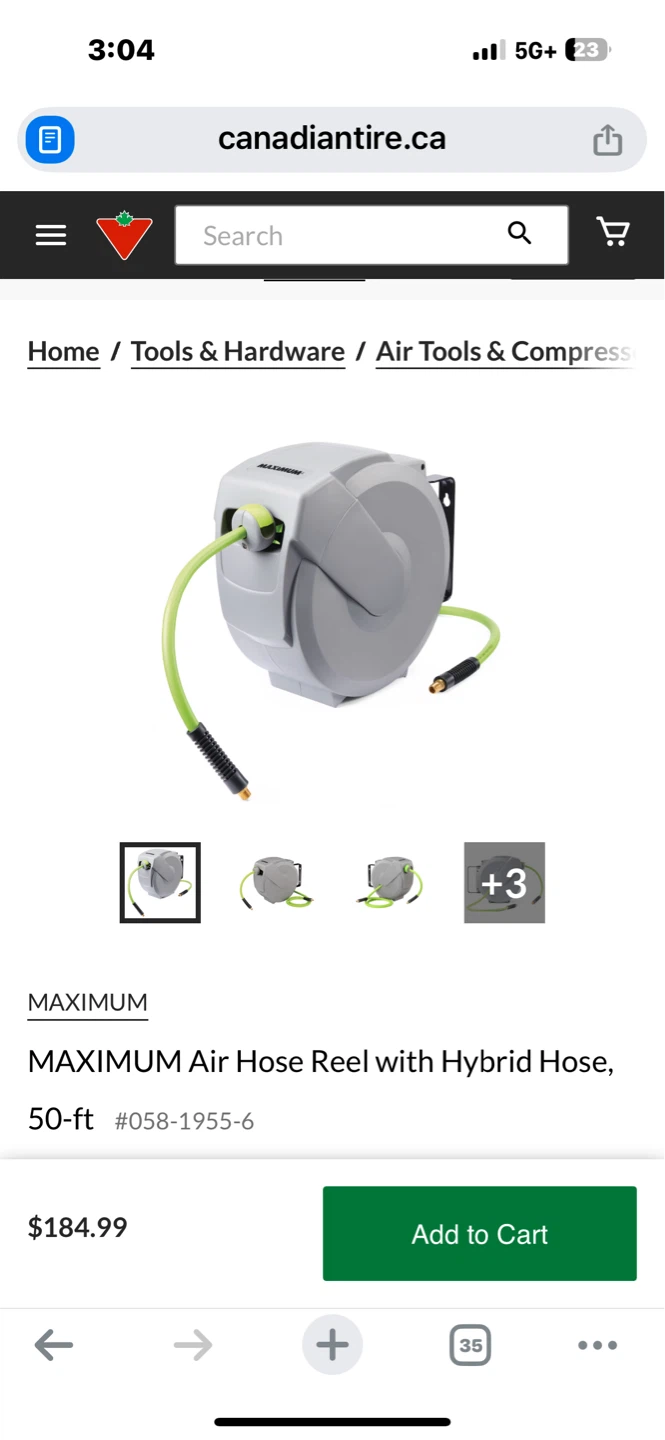 MAXIMUM Automatic Air Hose Reel with Hybrid Hose - photo 3