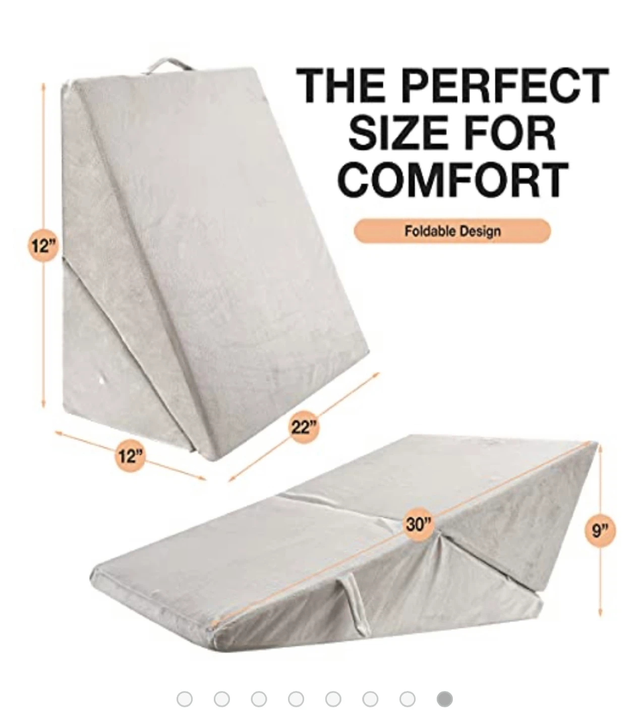HUNAQ Convertible Wedge Pillow for Sleeping & Reading - photo 2