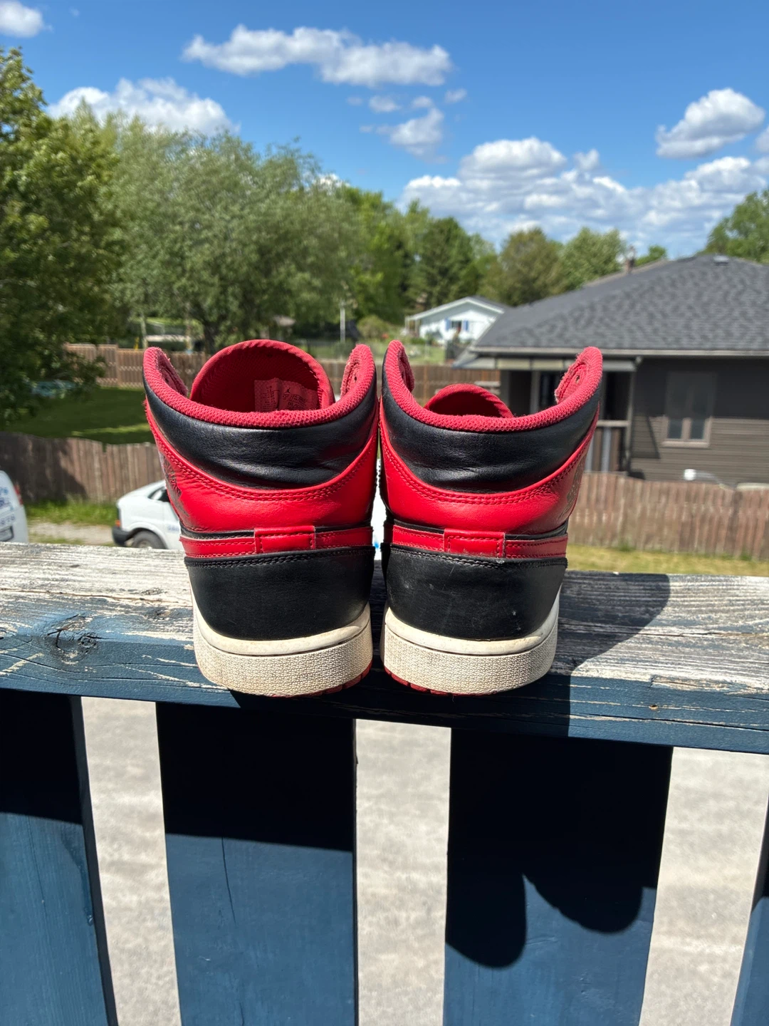 Air Jordan 1 Mid Red Black Sneakers - photo 3
