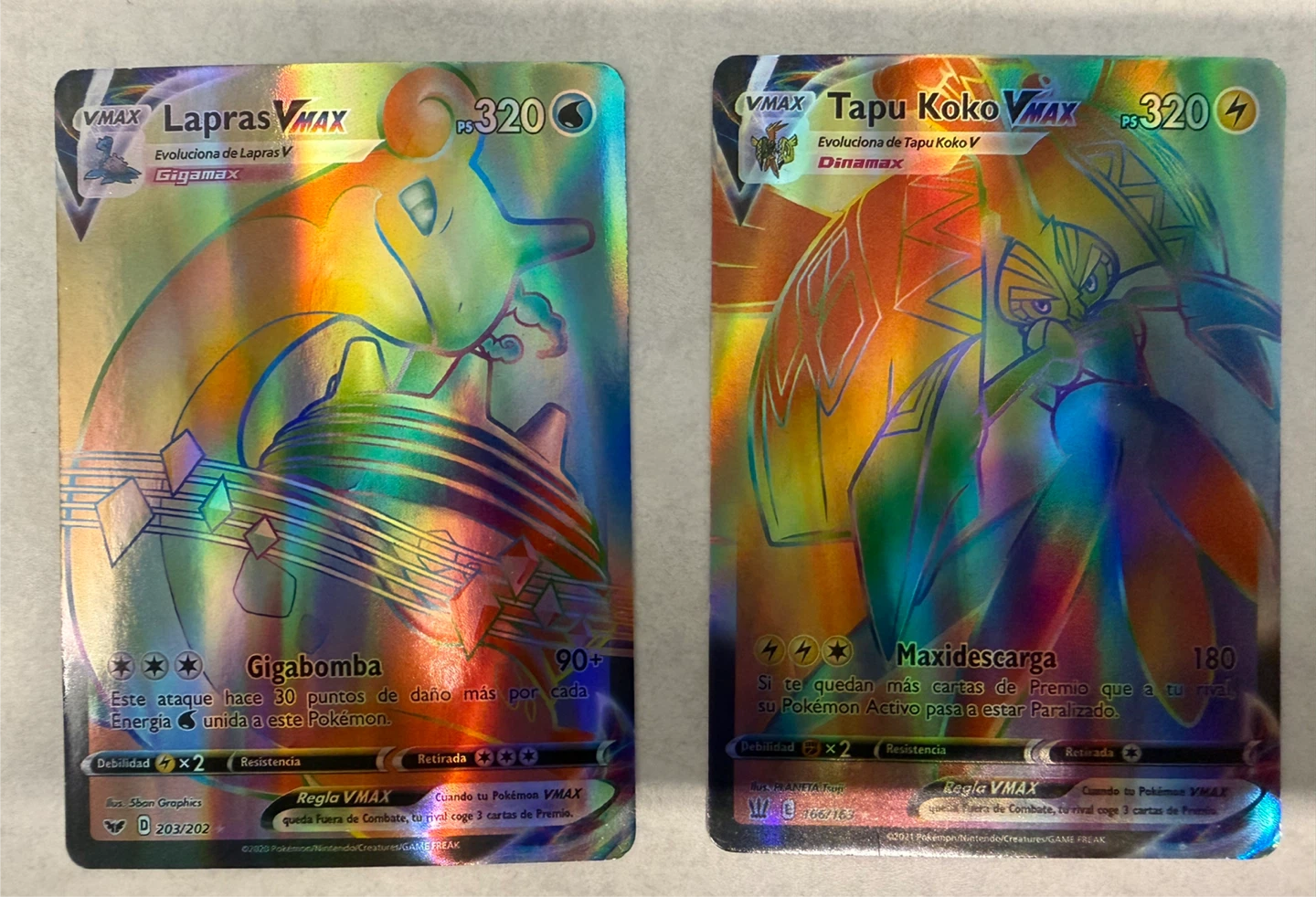 Pokemon 6 VMAX Trading Cards USED - photo 3