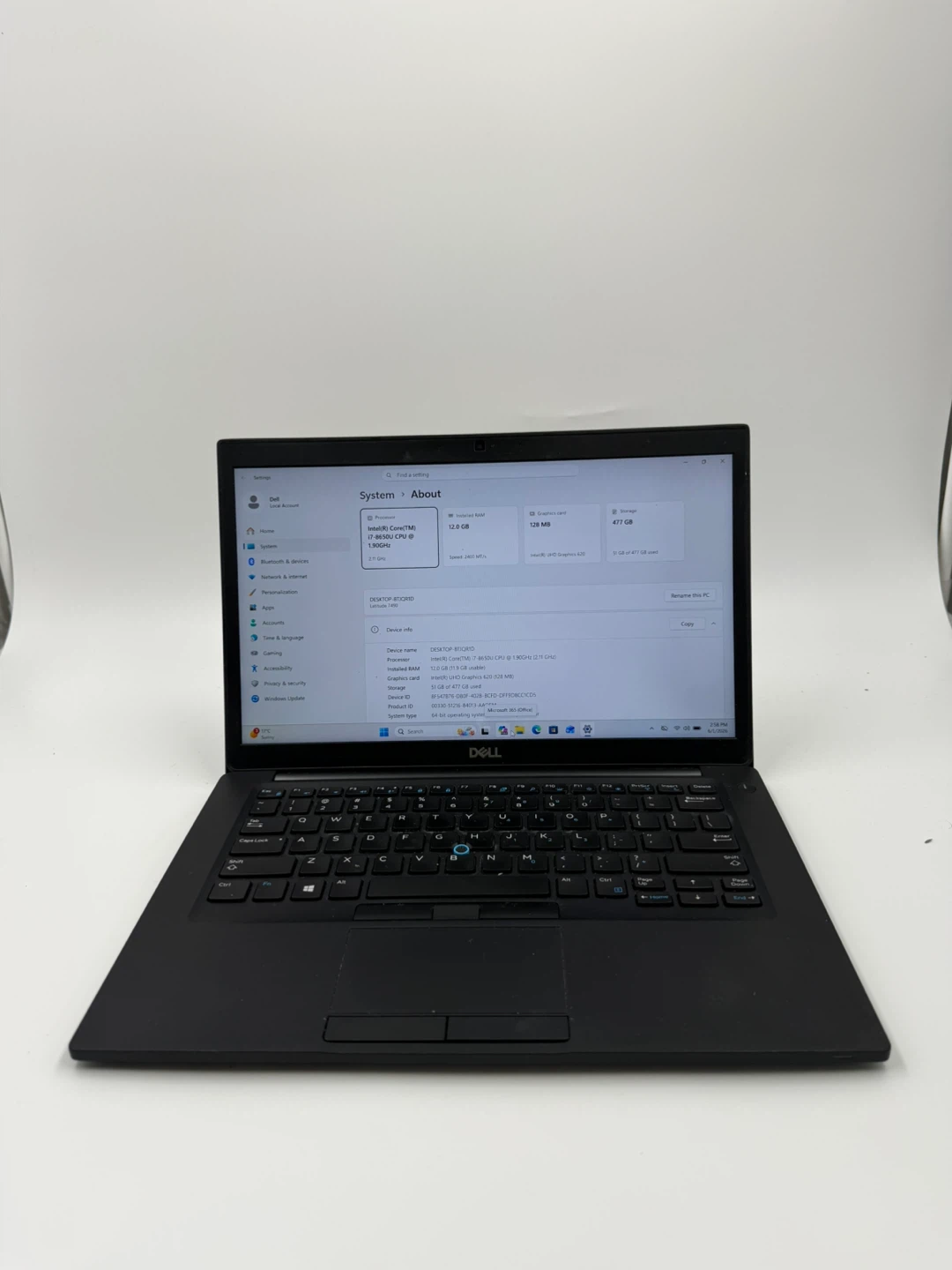 Dell Latitude 7490 i7 8th Gen 12 GB 500 SSD