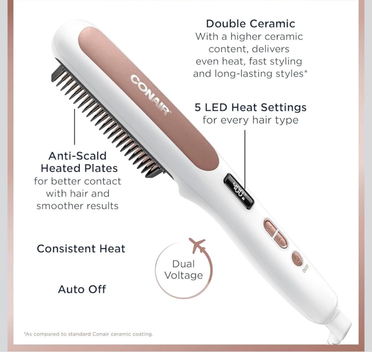 Conair Double Ceramic Heated Straight Brush - photo 4