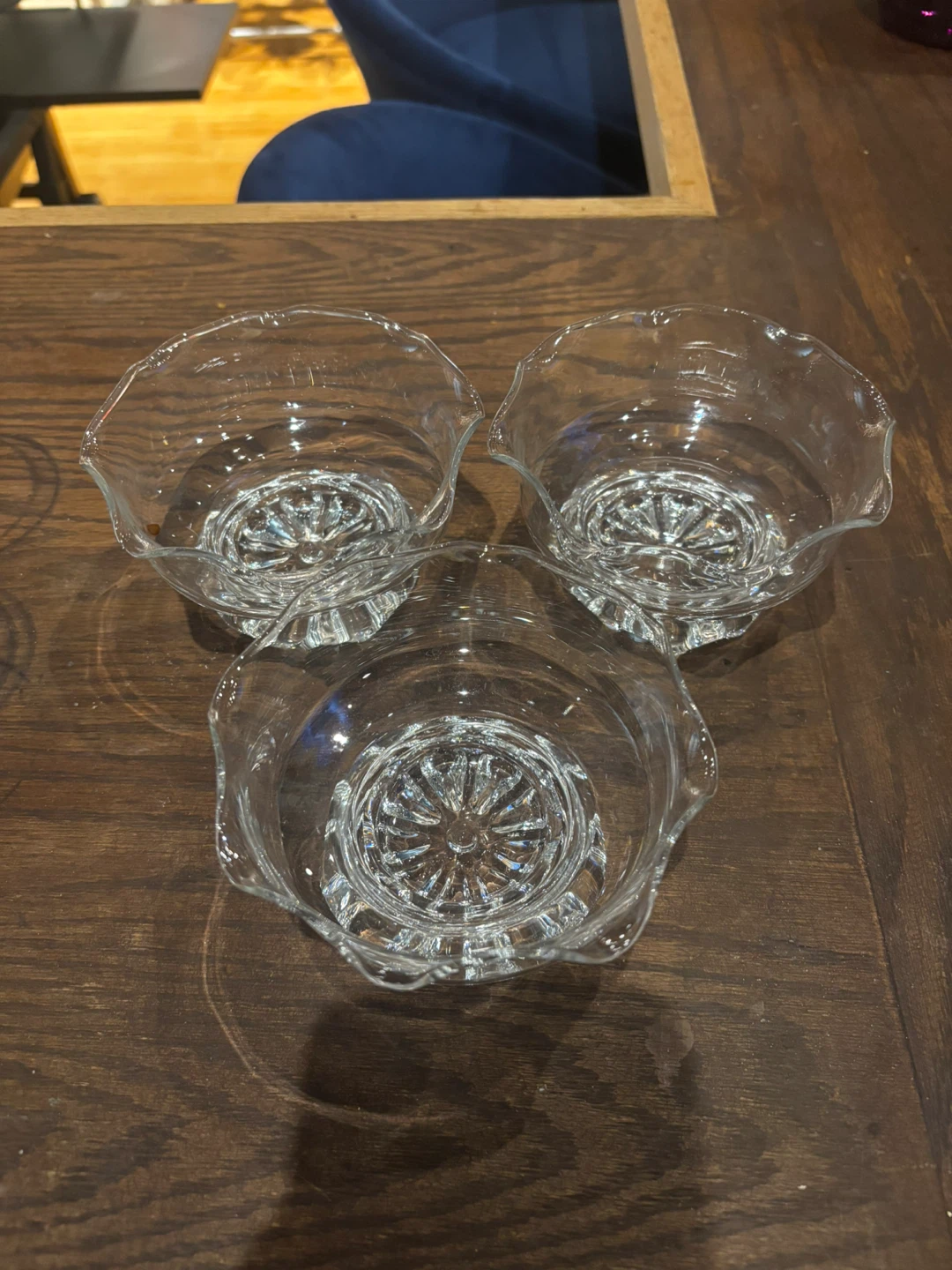 Set of 3 Glass Dessert Bowls