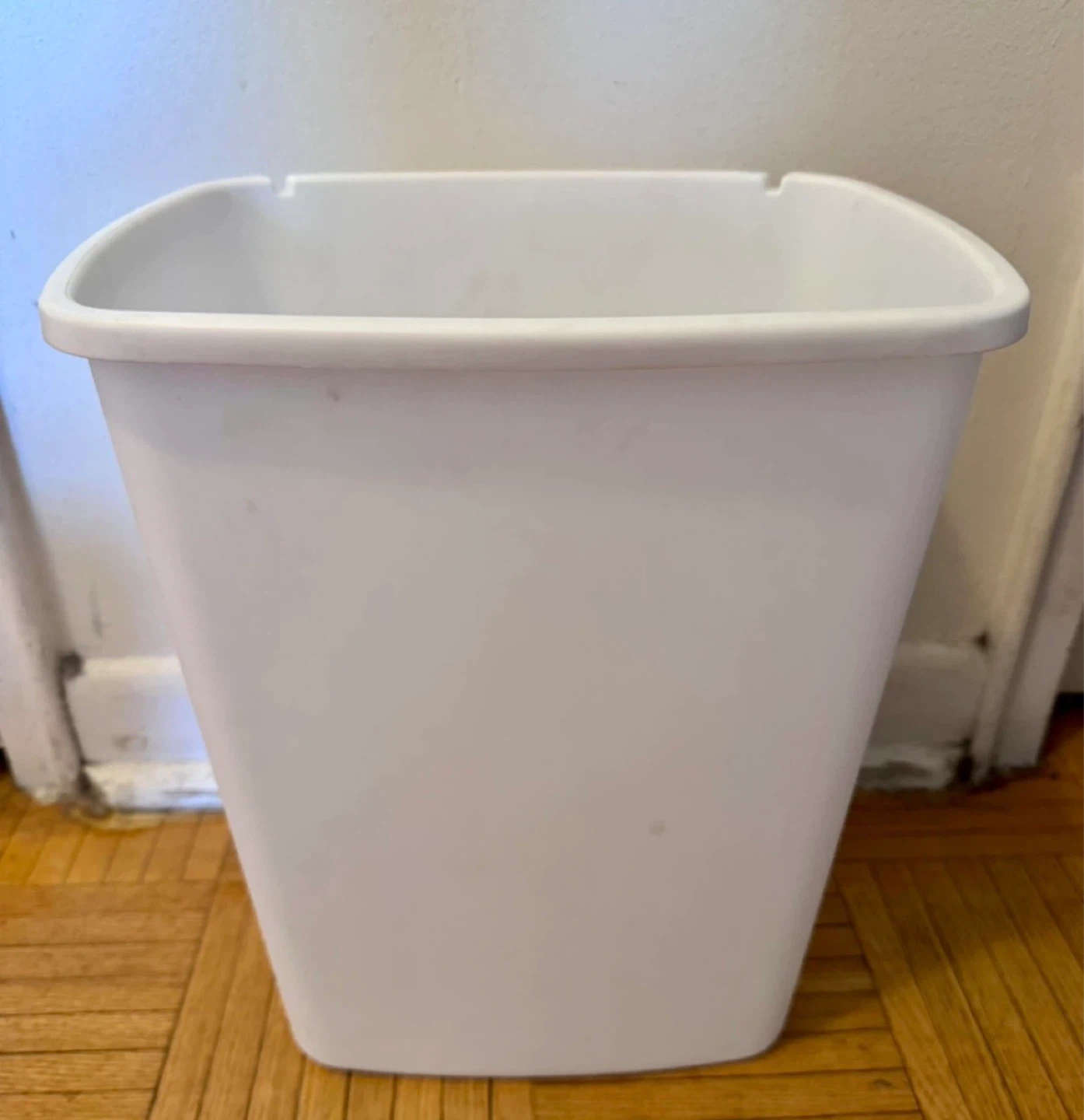 White Plastic Trash Can - photo 3