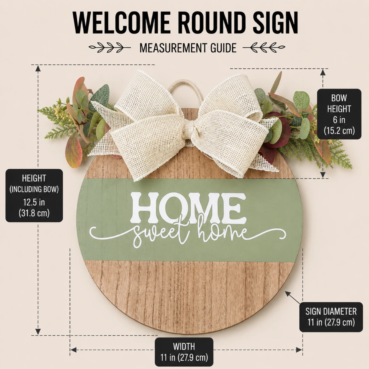 Welcome Round Sign