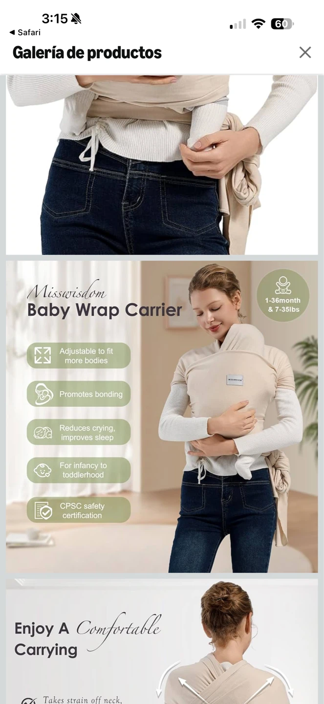 Misswisdom Baby Wrap Carrier - photo 2