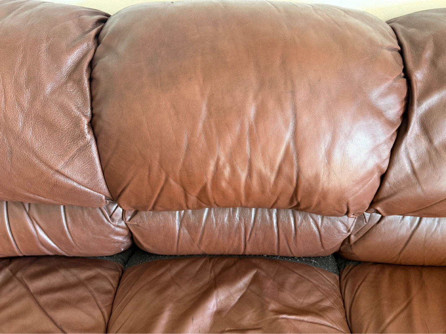 Brown Leather Sofa - photo 2