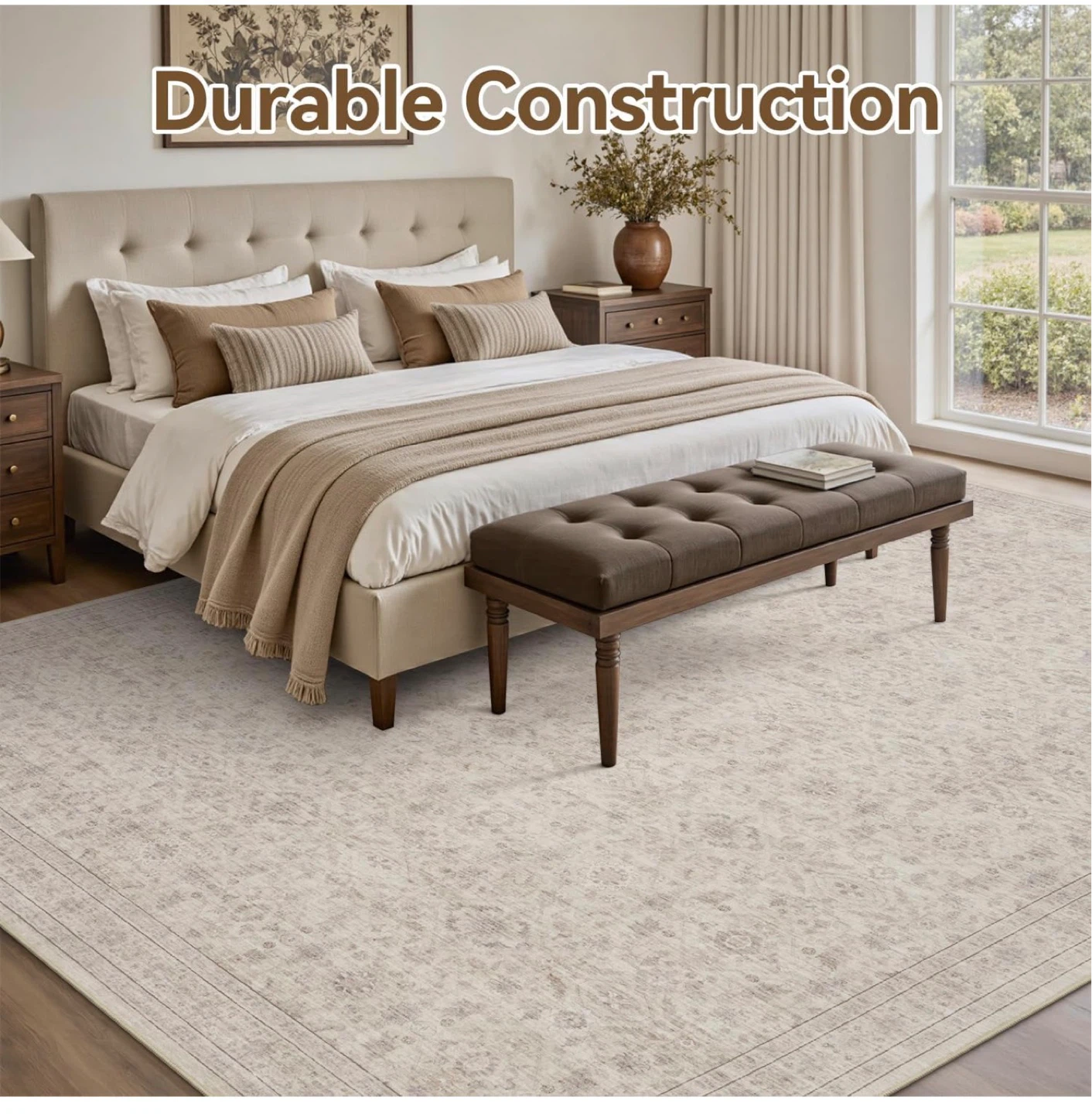 Vintage Distressed Area Rug - Non-Slip - photo 2