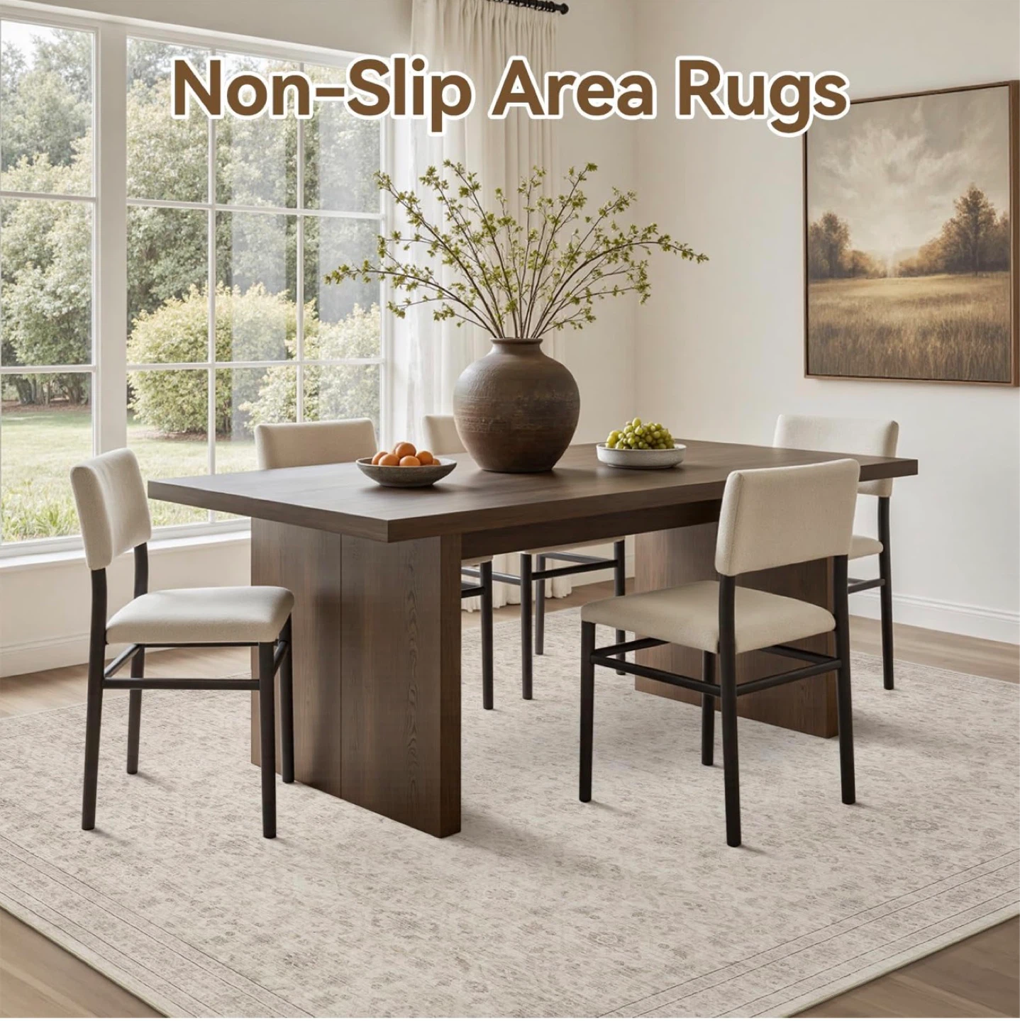 Vintage Distressed Area Rug - Non-Slip - photo 3