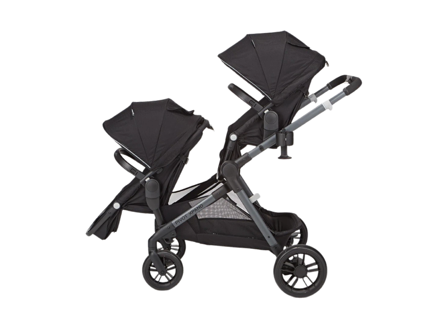 Double stroller 2 toddler seats 1 car seat with base