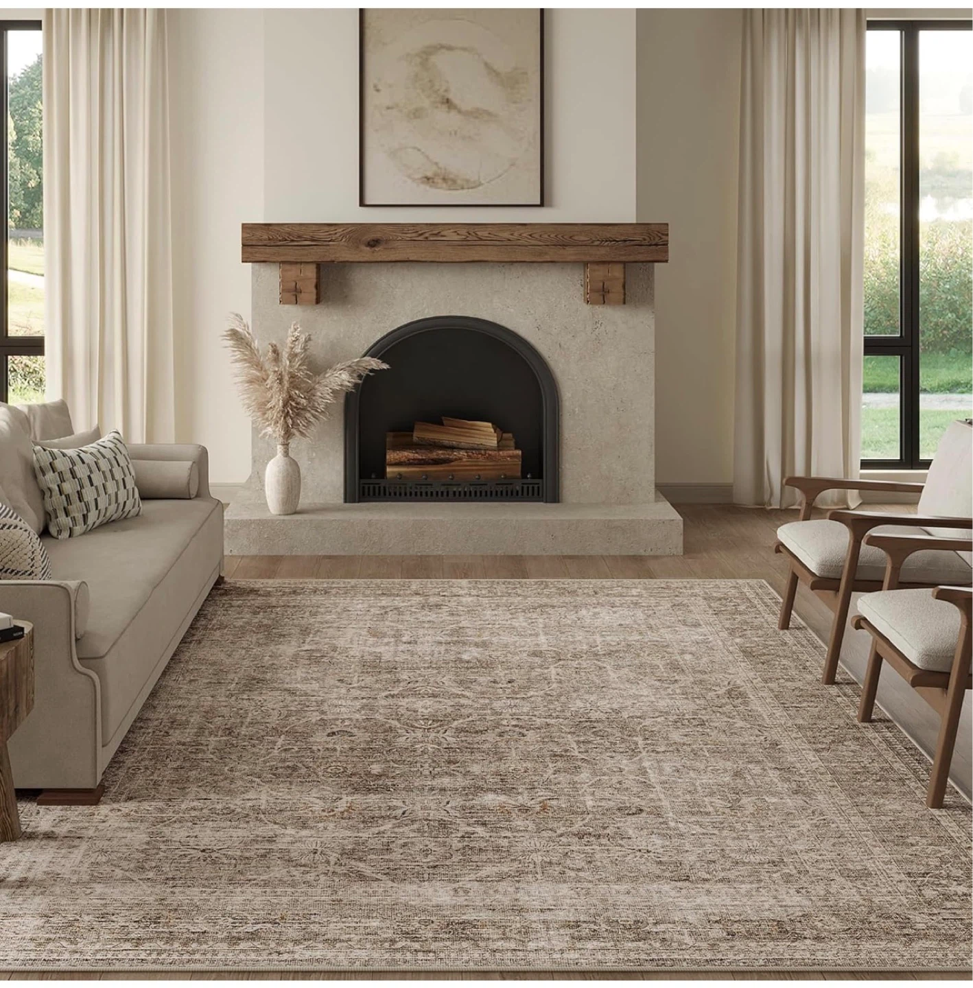 Low Pile Area Rug - Machine Washable