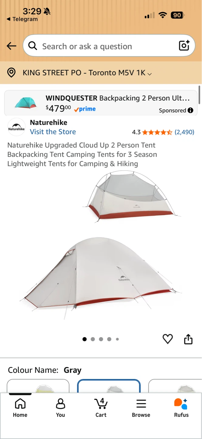 Naturehike Cloud Up Pro 2 Person Backpacking Tent - photo 2
