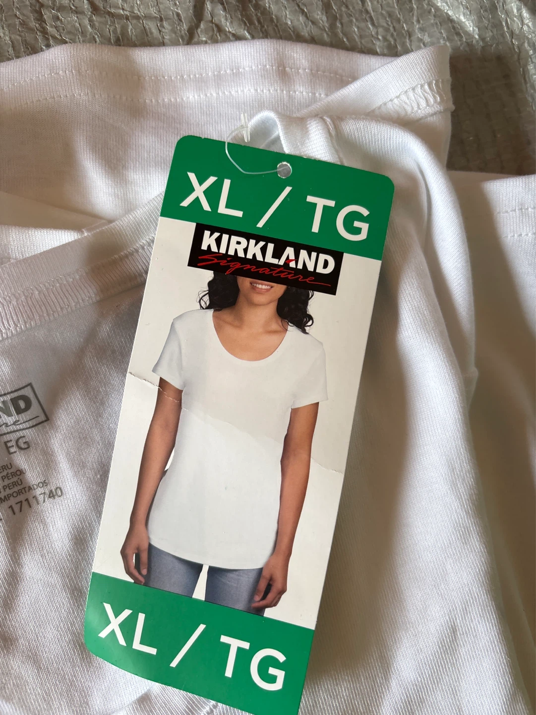 Kirkland Signature T-Shirts XL/TG (Green & White) - photo 3