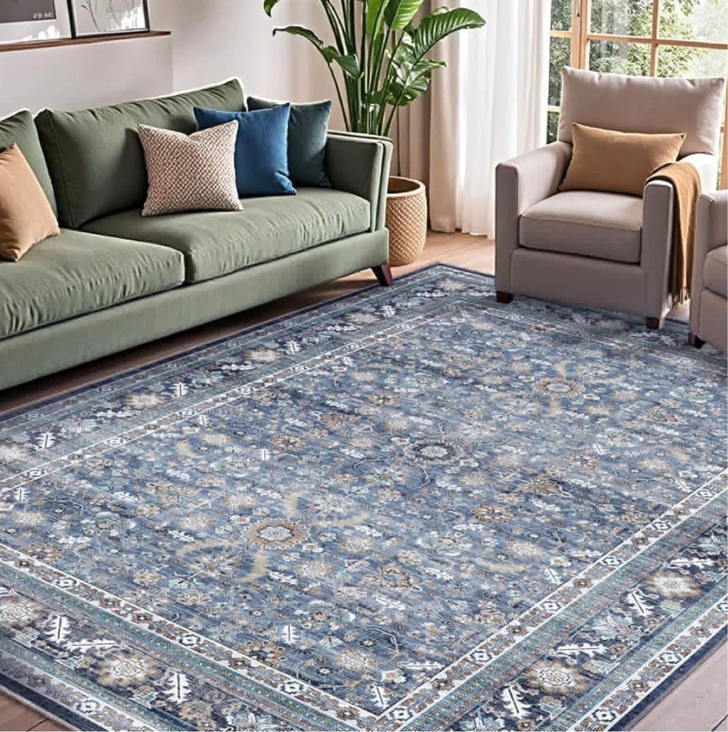Area Rug with TPR Gripper Backing