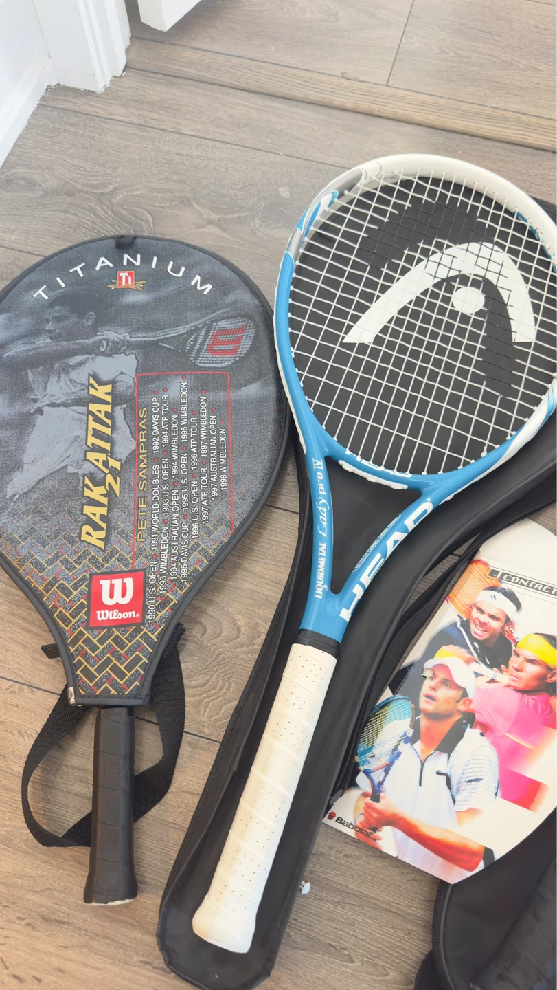 Wilson, Head, and Babolat Tennis Rackets with Cases - photo 3