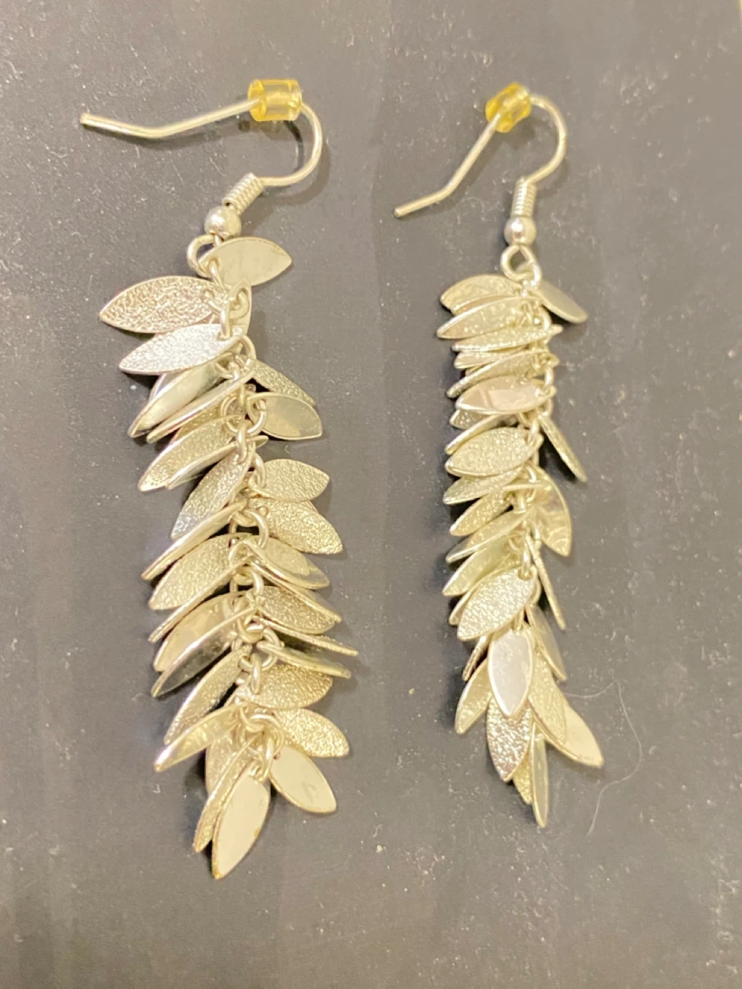 Silver Leaf Dangle Earrings