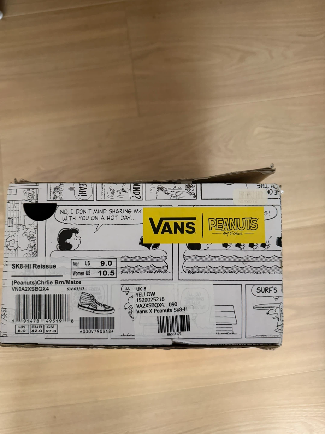 Vans SK8-Hi Reissue x Peanuts Yellow Snoopy High Top Shoes - photo 5