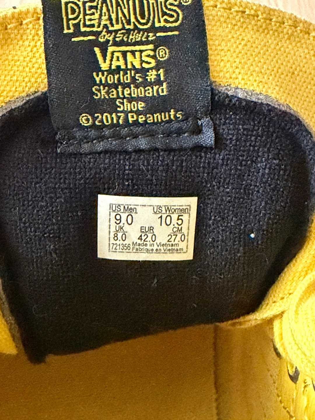 Vans SK8-Hi Reissue x Peanuts Yellow Snoopy High Top Shoes - photo 4