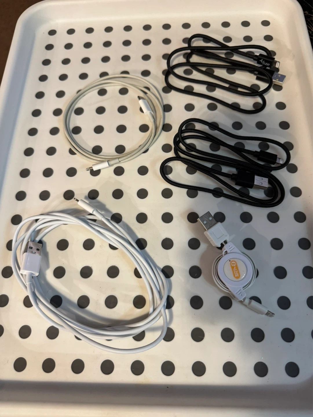 Assorted Charging Cables - USB-A to Lightning, USB-C