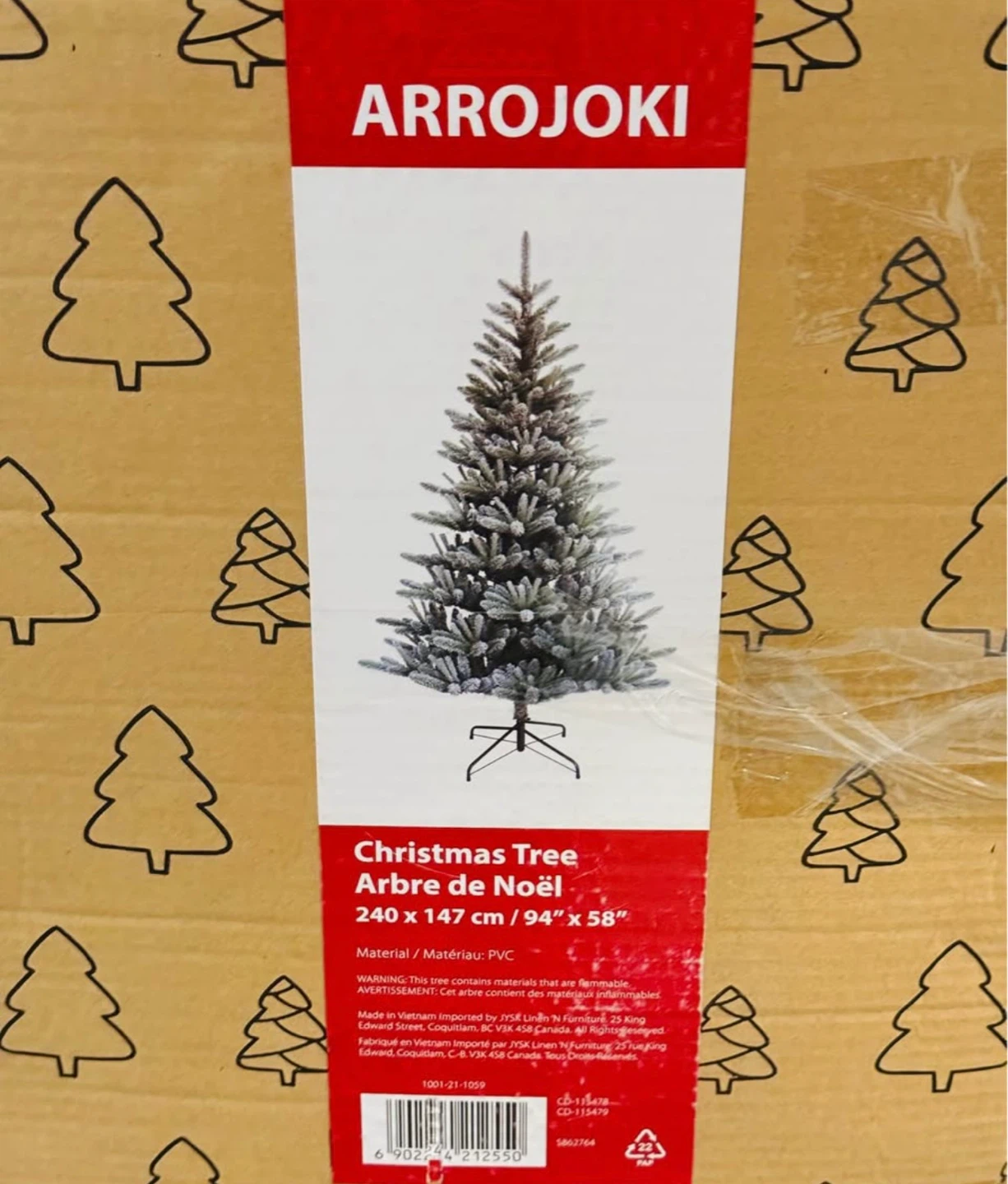 Arrojoki Artificial Flocked Christmas Tree (7') - photo 3