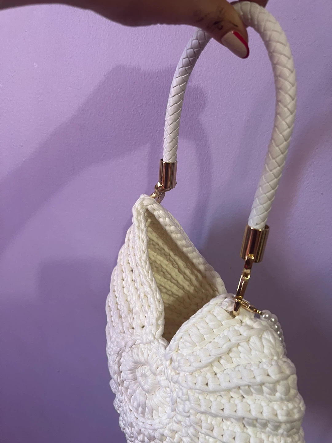 White Handmade Seashell Crochet  Bag - photo 5