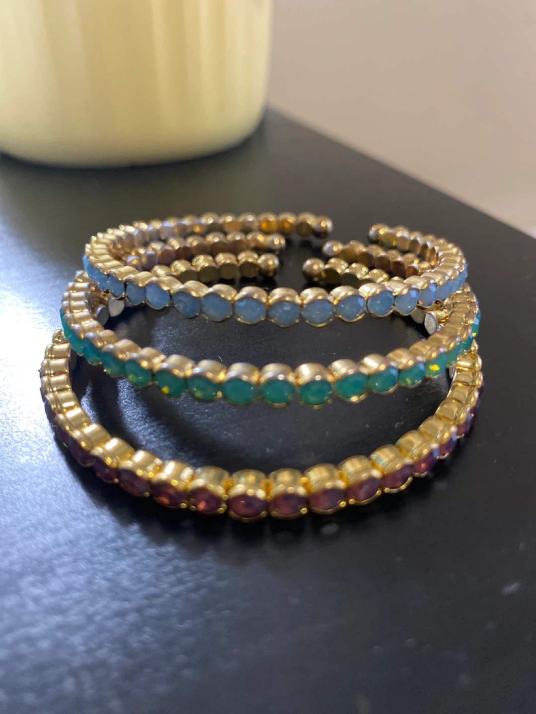 Set of 3 Gemstone Bangles
