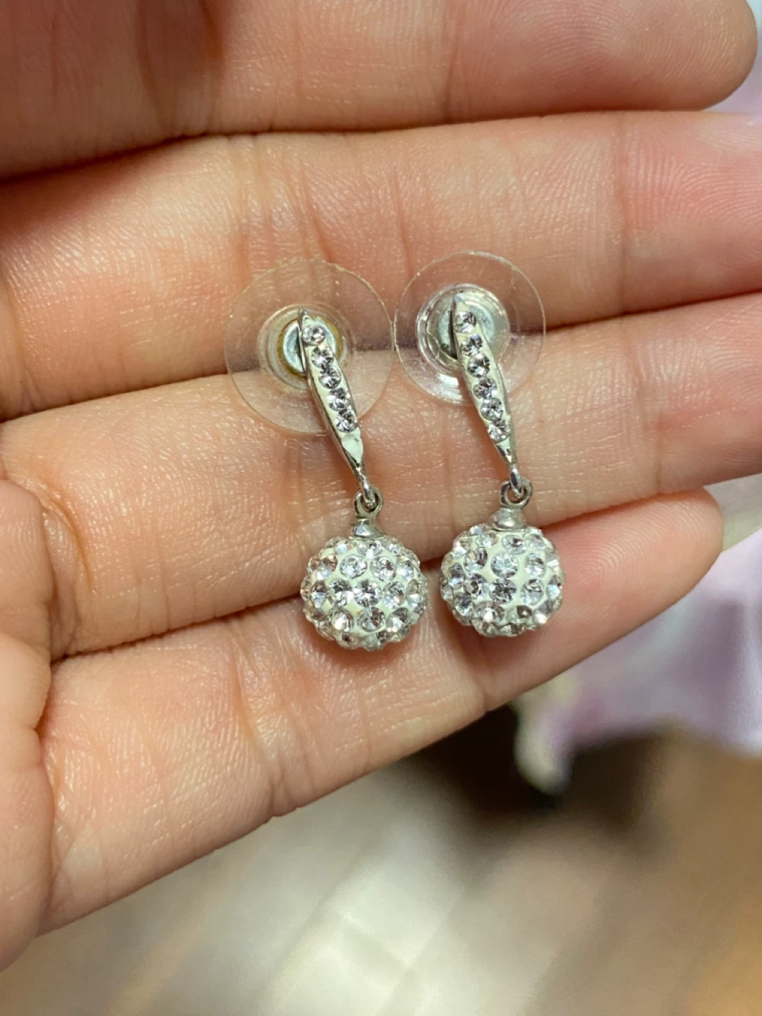 Sparkle Ball Drop Earrings