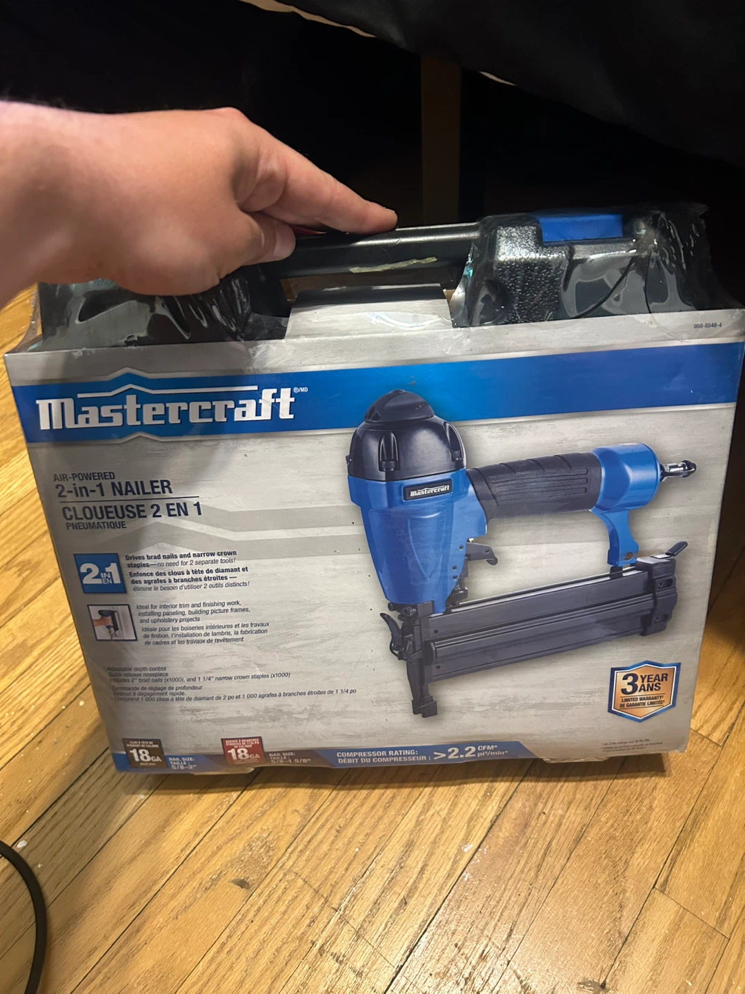 Mastercraft Air-Powered 2-in-1 Nailer