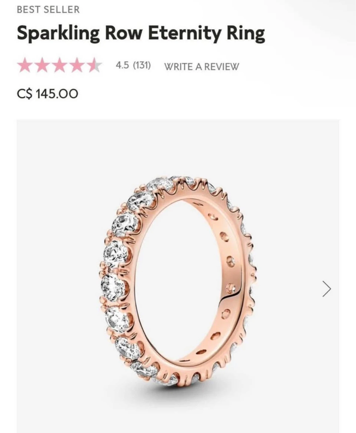 Pandora Sparkling Row Eternity Ring - photo 3