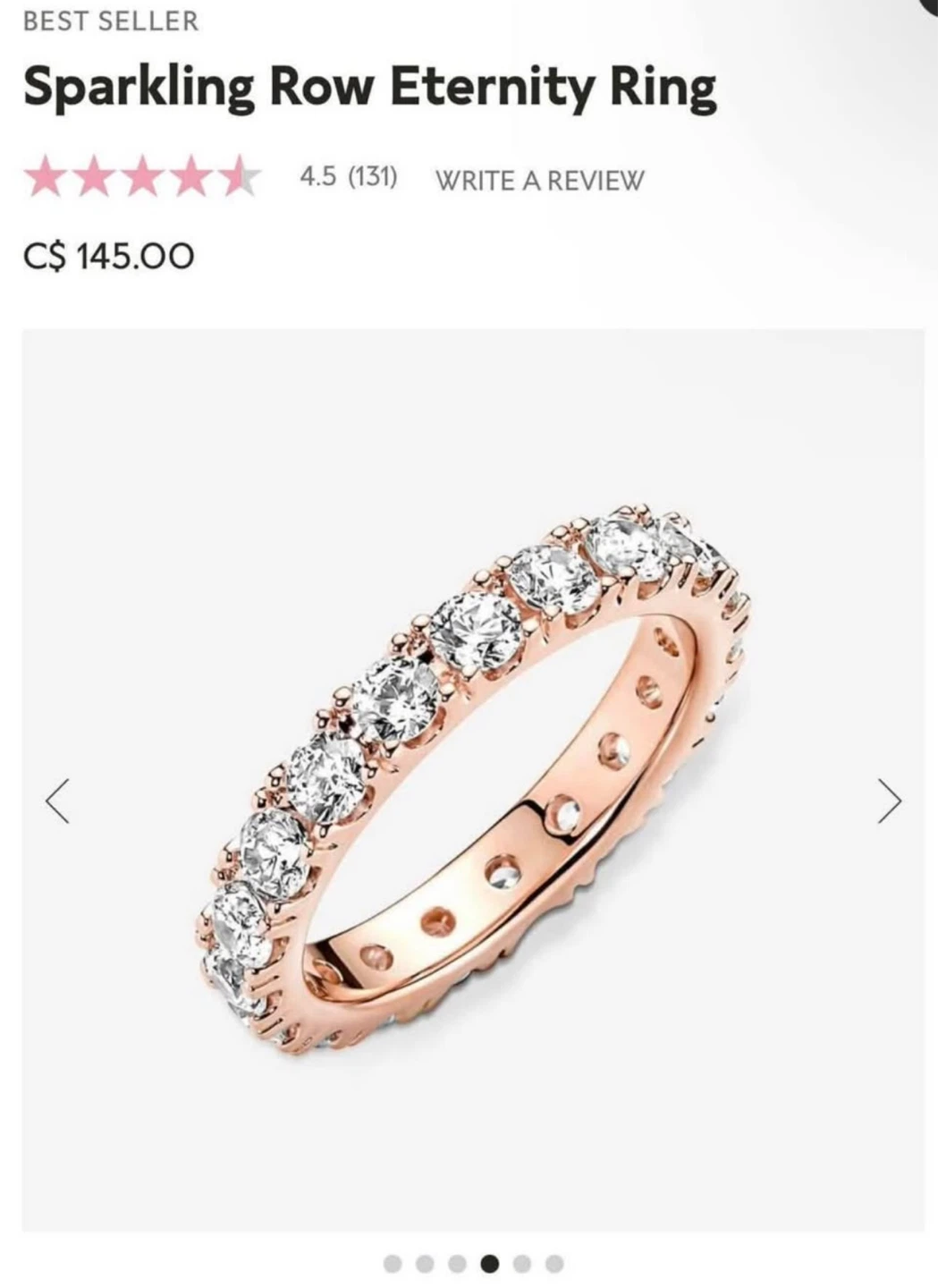 Pandora Sparkling Row Eternity Ring - photo 2