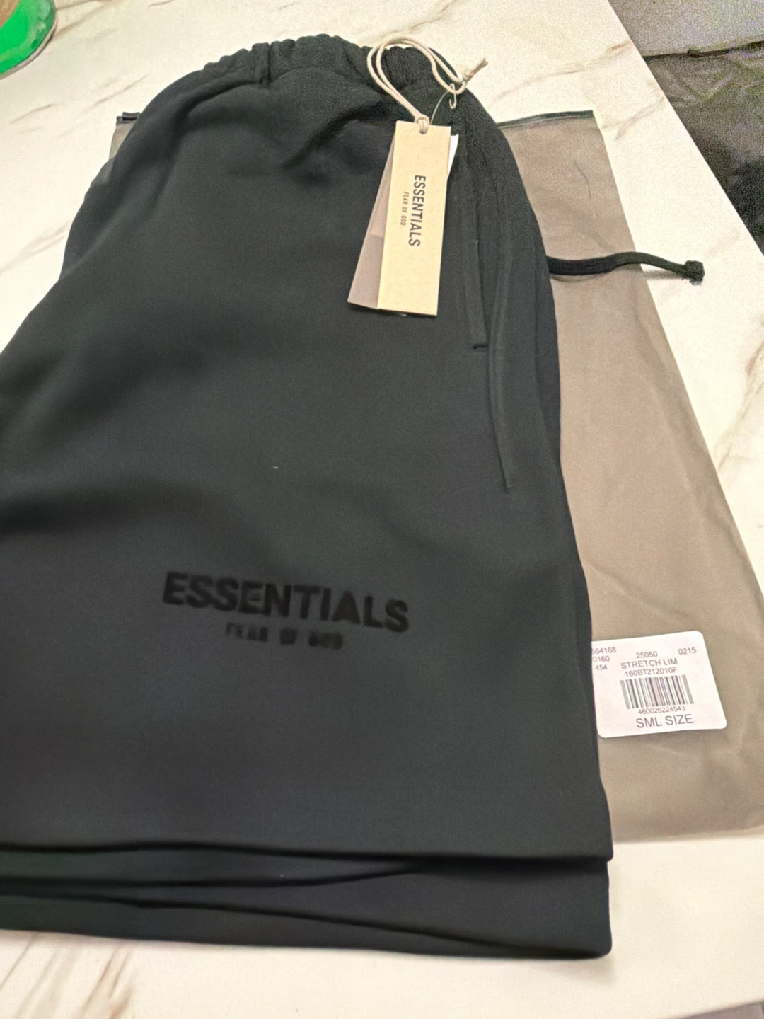 ESSENTIALS Fear of God Black Stretch Lim Sweatpants Size SML