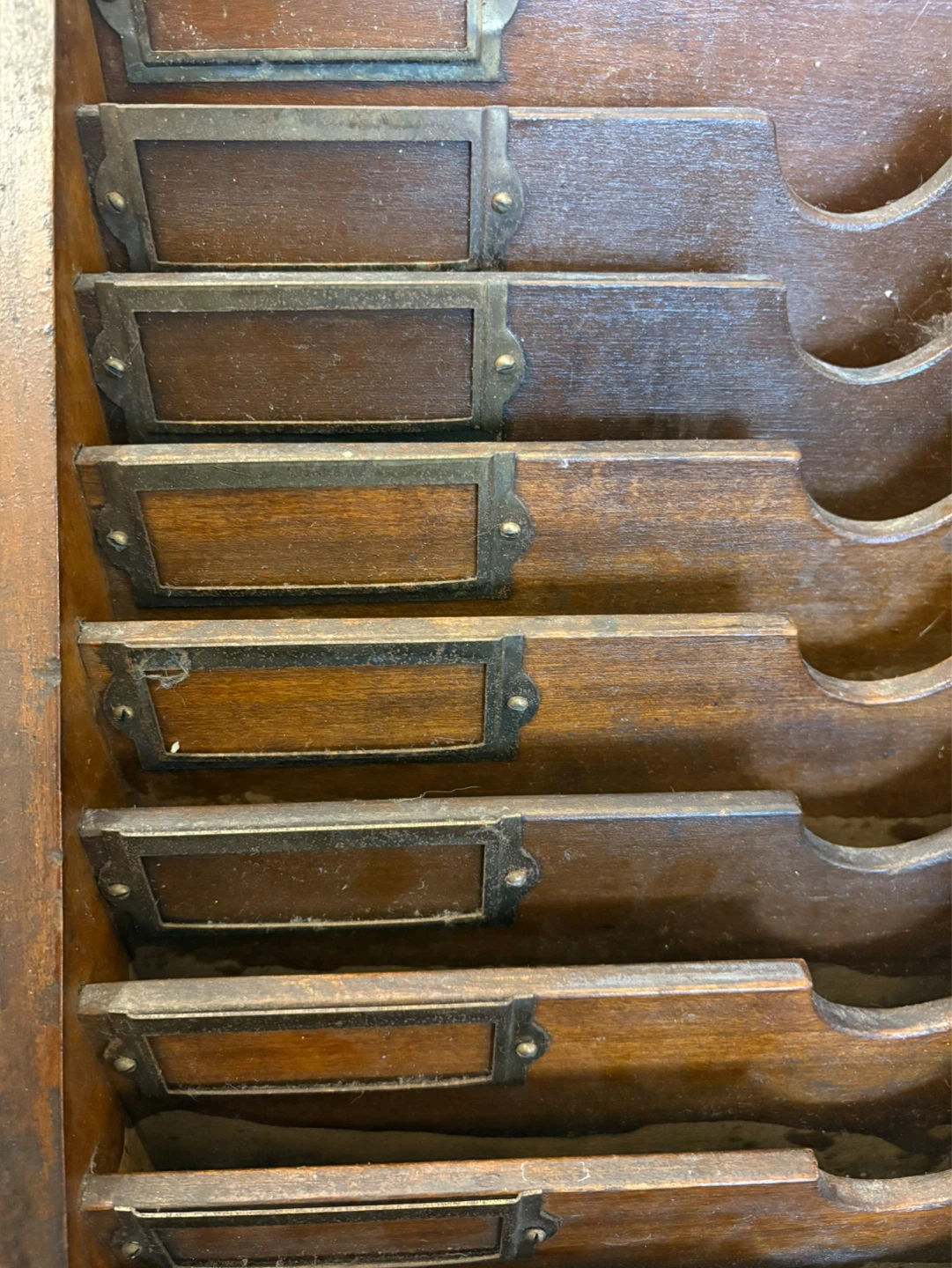 Vintage Wooden Card File Sorter Organizer - photo 3
