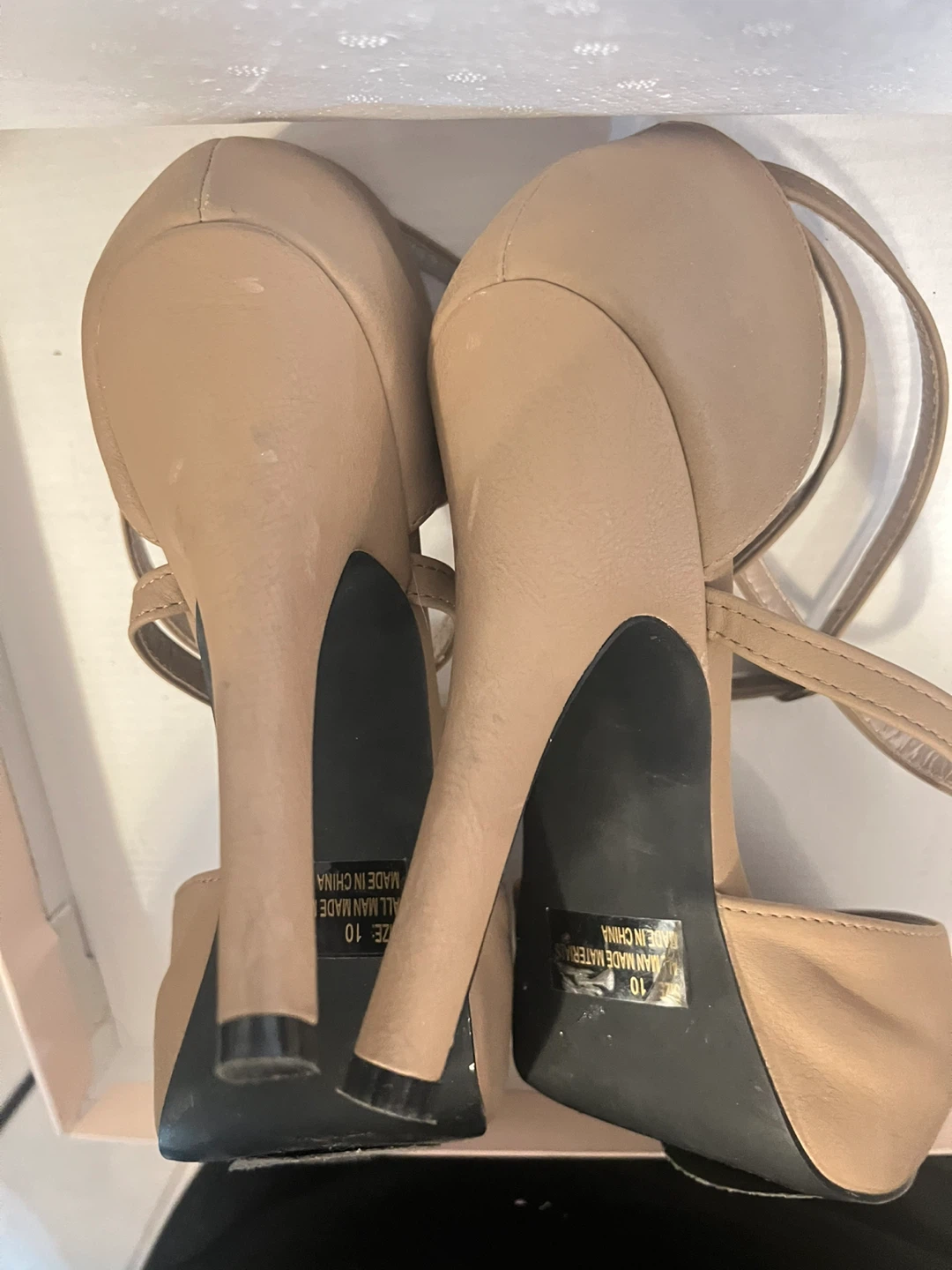 Women's Tan Heels - Size 10 - photo 3